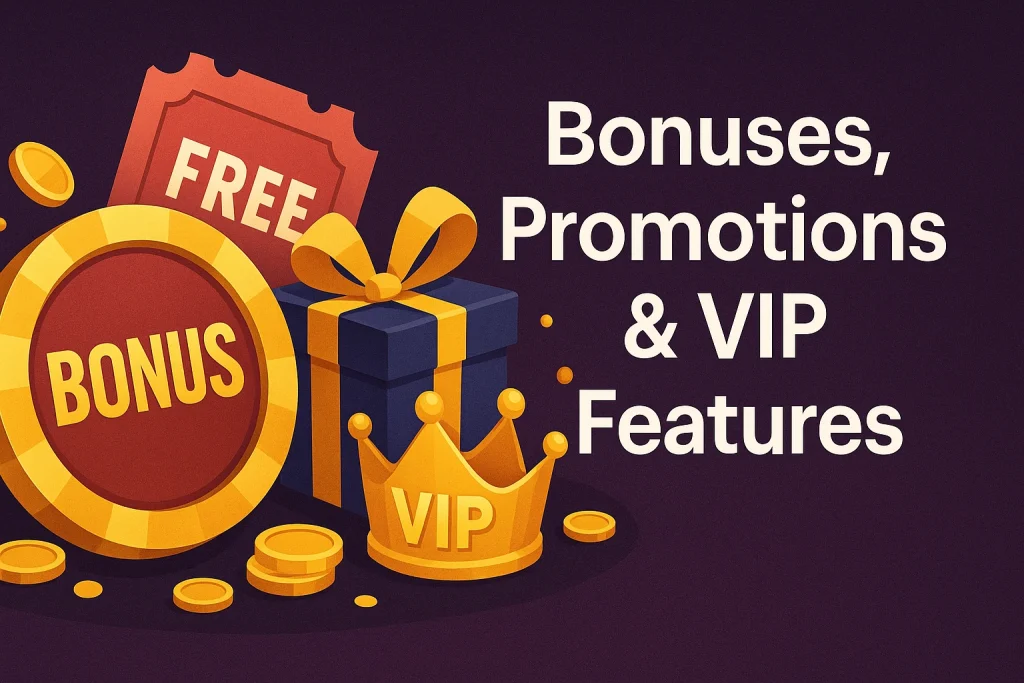 โบนัส โปรโมชั่น และคุณสมบัติ VIP